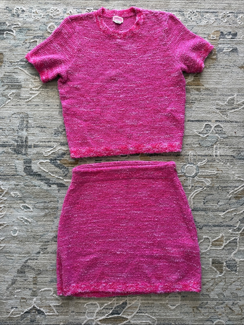 kate spade Bright Fuchsia Knit Two-Piece Top & Skirt Set